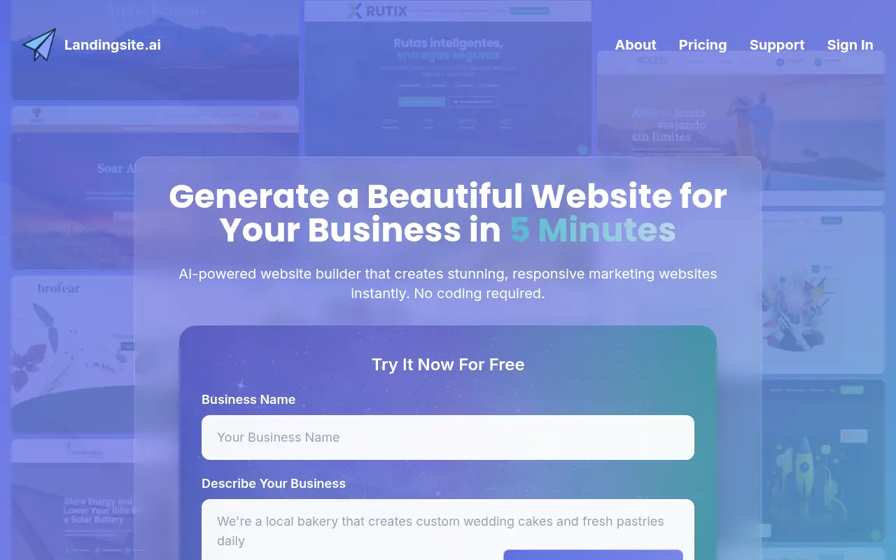 Landingsite.ai screenshot