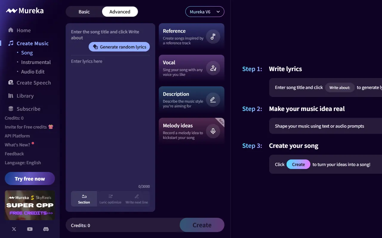 Mureka screenshot
