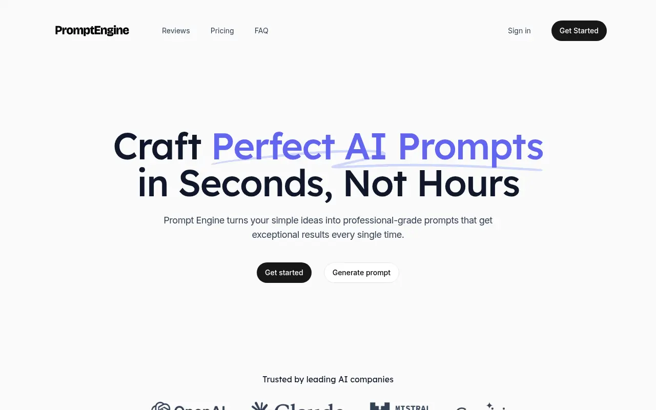 Prompt Engine screenshot