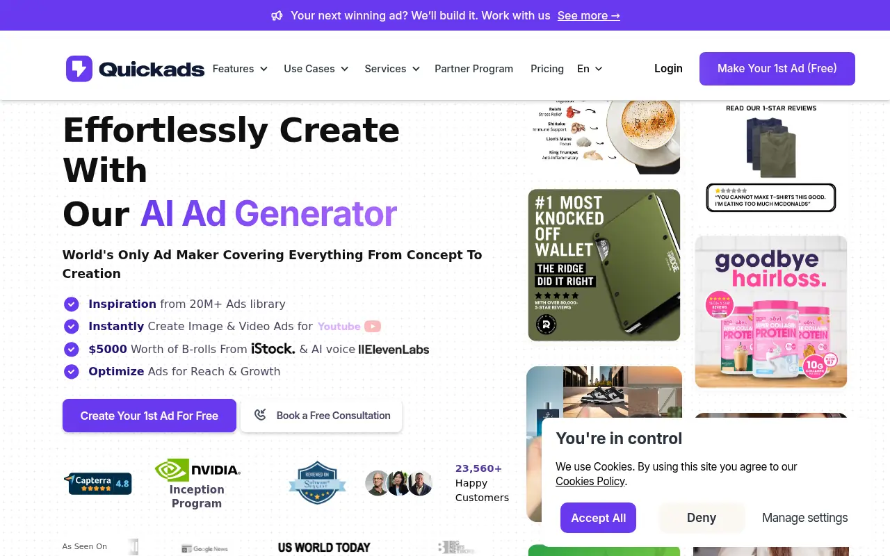 QuickAds.ai screenshot