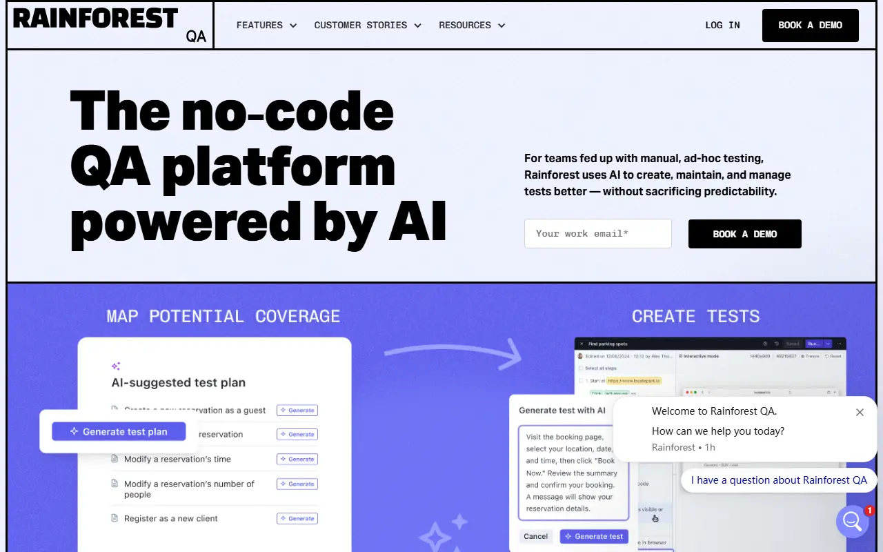 Rainforest QA screenshot