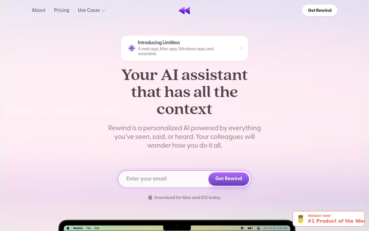 Rewind AI screenshot