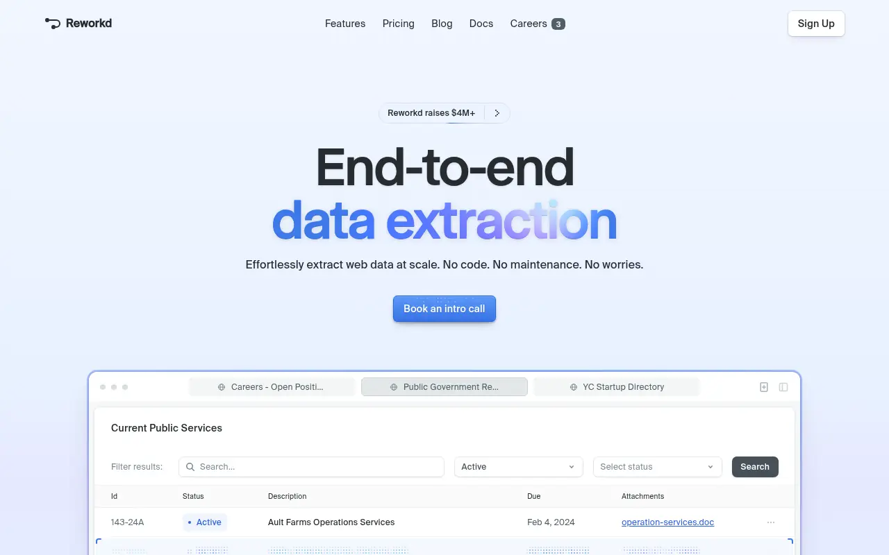 Reworkd AI screenshot