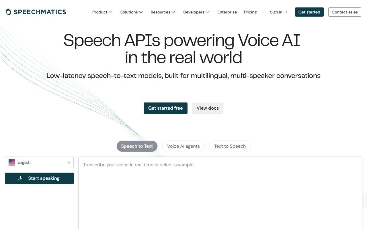 Speechmatics screenshot