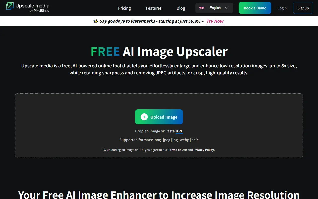 Upscale.media screenshot