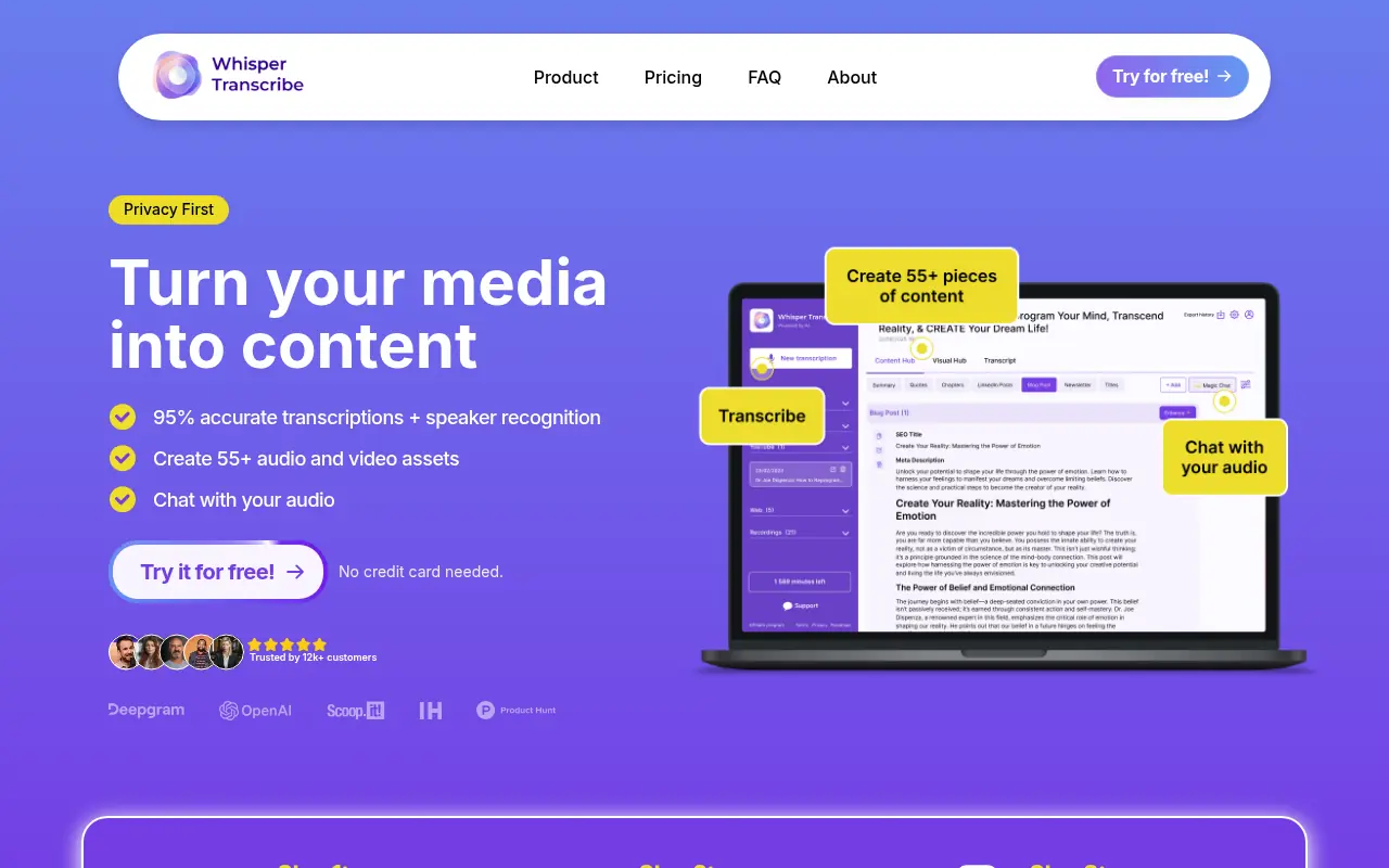 Whisper Transcribe screenshot