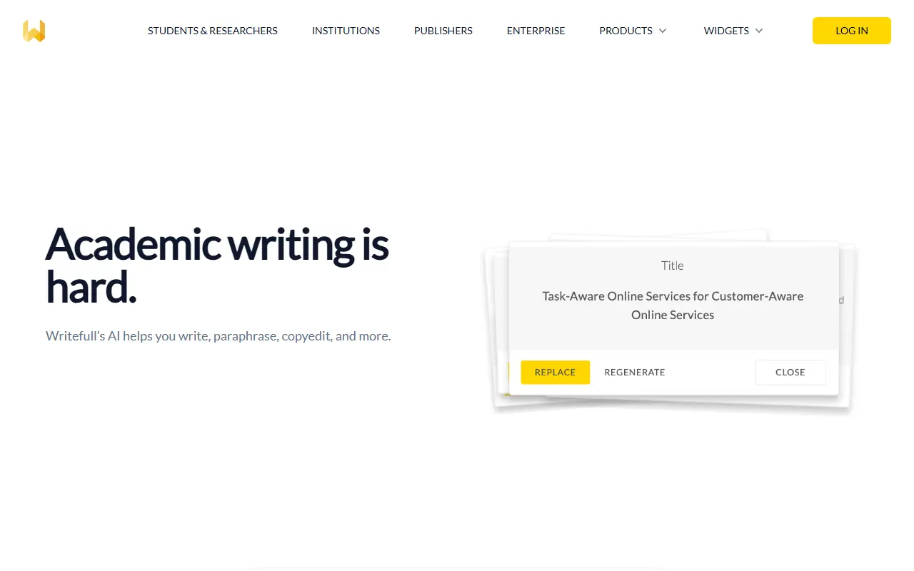 Writefull screenshot