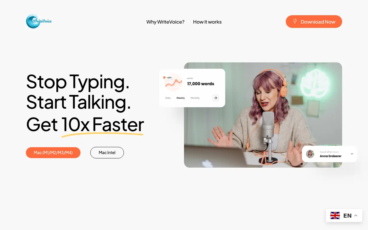 WriteVoice screenshot